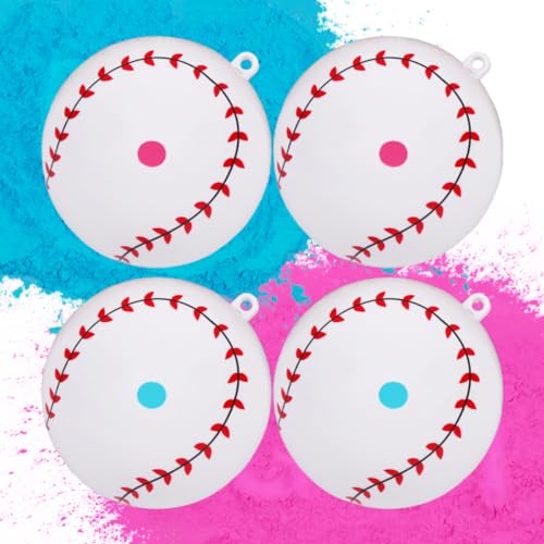 ARELUX Gender Reveal Baseball 2 Pack Set Gender Reveal Explodierender Ball mit rosa blauem Puder Kit Tolle Idee für Baby Jungen Mädchen Geschlecht Enthüllung Ankündigung Party Dekoration Supplies von ARELUX