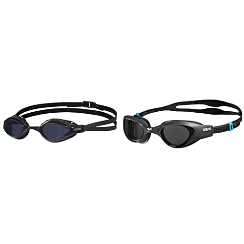 ARENA Air-Speed Anti-Fog Wettkampf Schwimmbrille Unisex für Erwachsene, mit breiten Gläsern, 3 austauschbare Nasenstege, Air-Seals Dichtungen & The One Anti-Fog Schwimmbrille Unisex für Erwachsene von ARENA