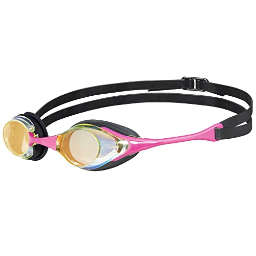 Arena Cobra Swipe Mirror Schwimmbrillen Yellow Copper-Pink One Size von ARENA