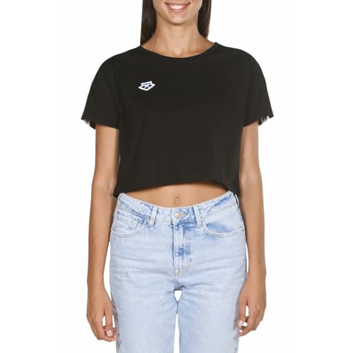 Arena Damen T-Shirt Damen Icons Shirt Corinne Team, Black-White-Black, XS, 001226 von ARENA