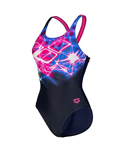 ARENA Damen Women's Swimsuit V Back Placement Badeanz ge, Navy-freak Rose, 34 EU ARENA Damen Women's Swimsuit V Back Placement Badeanz ge, Navy-freak Rose, 34 EU von ARENA
