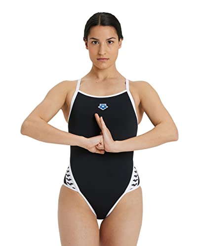 arena Icons Super Fly Back Solid Damen-Badeanzug, Schnelltrocknende, Sportliche Bademode aus MaxLife Eco-Gewebe mit Maximaler Chlorbeständigkeit und UPF 50+ UV-Schutz von ARENA