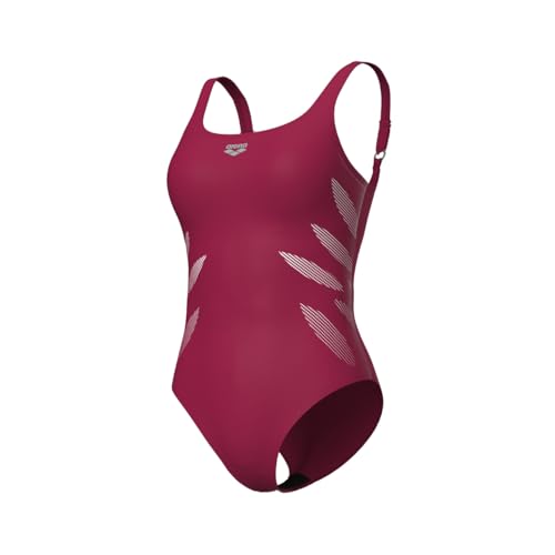 ARENA Damen Women's Milena Wing Back One Piece Swimsuit, Red Onion, 36 EU von ARENA
