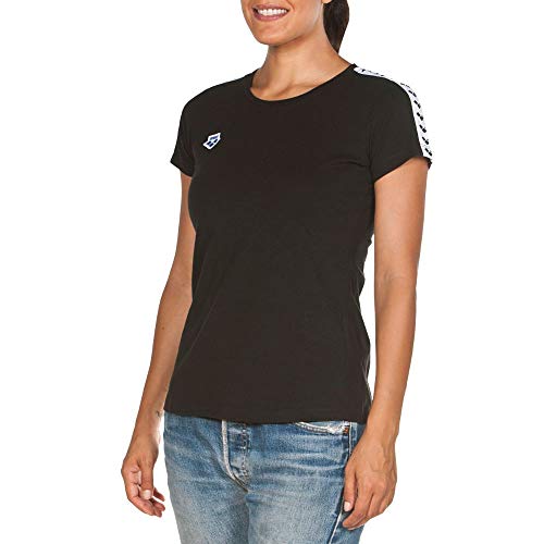 Arena Damen Icons Team T-Shirt, Schwarz-Weiß-Schwarz, X-Klein von ARENA