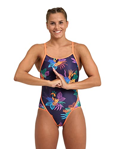 arena Damen Women's Toucan Super Fly Back One Piece Swimsuit, Nespola-Navy Multi, 34 EU von ARENA