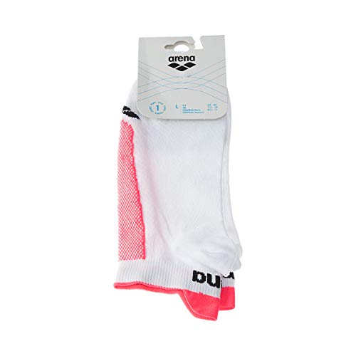 Arena Unisex – Erwachsene Lauf Socken Basic Sportsocken, White-Fluo red, L von ARENA