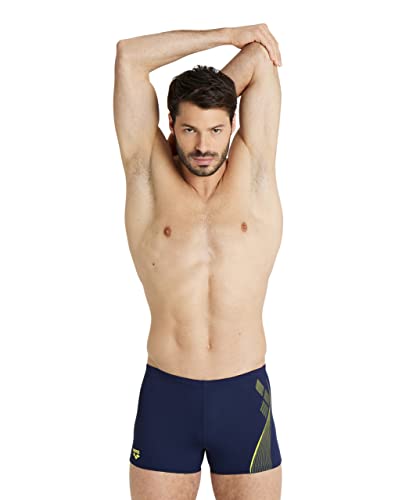 ARENA Herren Swim Graphic Badehosen Shorts, Navy-soft Green, 44 EU von ARENA