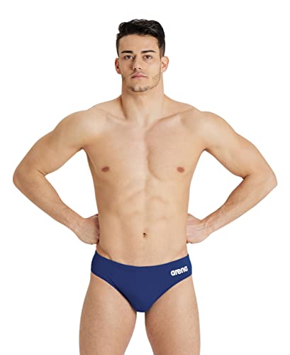 ARENA Herren Men's Team Swim Briefs Solid Badehosen Slip, Navy-white, 4 EU von ARENA