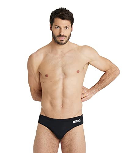 arena Herren Mens Team Swim Briefs Solid Badehosen Slip, Black-White, 6 EU von ARENA