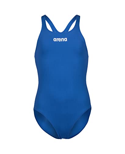 arena Solid Swim Pro Team Einteiliger Badeanzug für Mädchen, Schnelltrocknender Badeanzug, Sportliche Badebekleidung aus arena MaxLife Eco-Gewebe mit Maximaler Chlorbeständigkeit und 50+ UV-Schutz von ARENA