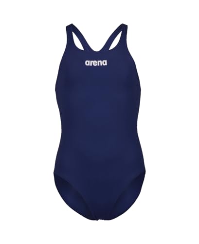 arena Solid Swim Pro Team Einteiliger Badeanzug für Mädchen, Schnelltrocknender Badeanzug, Sportliche Badebekleidung aus arena MaxLife Eco-Gewebe mit Maximaler Chlorbeständigkeit und 50+ UV-Schutz von ARENA