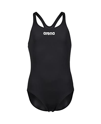 Arena Solid Swim Pro Team Einteiliger Badeanzug für Mädchen, Schnelltrocknender Badeanzug, Sportliche Badebekleidung aus Arena MaxLife Eco-Gewebe mit Maximaler Chlorbeständigkeit und 50+ UV-Schutz von ARENA