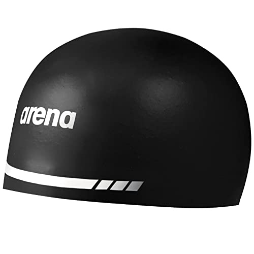 ARENA Unisex-Erwachsene 3D Soft USA Racing Badekappe, Schwarz, Extra Large von ARENA