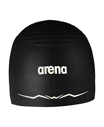 Arena Aquaforce Wave Badekappe USA Unisex Badekappe für Damen und Herren, Schwarz von ARENA
