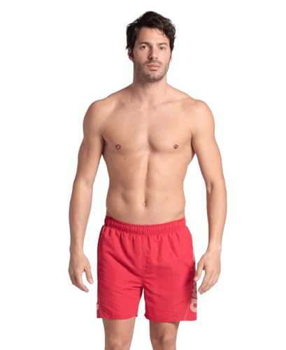 Arena Herren Fundamentals Logo Boxer Swim Trunks, Red-White, XXL EU von ARENA