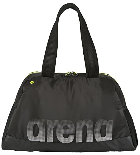 arena Damen Sporttasche Fast Woman (Geräumig, Wasserabweisend, Schnelltrocknend, 50x24x32cm), Black-Yellow (503), One Size von ARENA