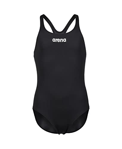 ARENA Mädchen Girl's Team Swimsuit Swim Pro Solid Badeanzüge, Black-white, 140 EU von ARENA