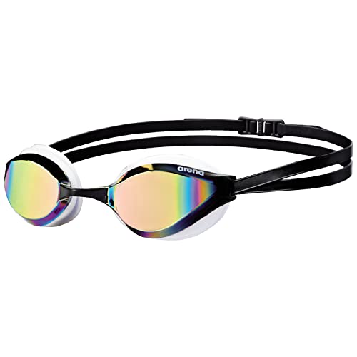 arena Unisex Training Wettkampf Schwimmbrille Python Mirror (Verspiegelt, UV-Schutz, Anti-Fog Beschichtung), Revo-Weiß (54) (54), Einheitsgröße von ARENA