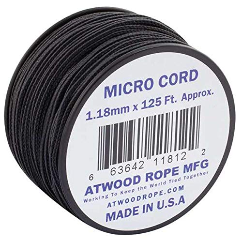 Atwood Rope Micro Cord 1,18 mm - 38 m, Schwarz von ARM