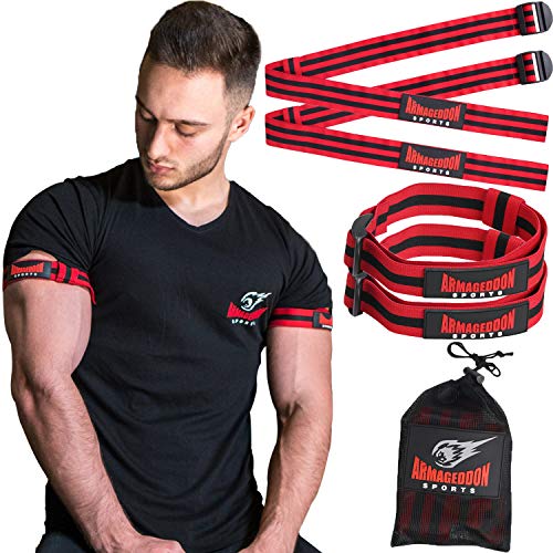 BFR-Manschetten Okklusionstraining Occlusion Resistance Training Bands for Blood Flow Restriction of Arms and Legs – 4 Pack von ARMAGEDDON SPORTS