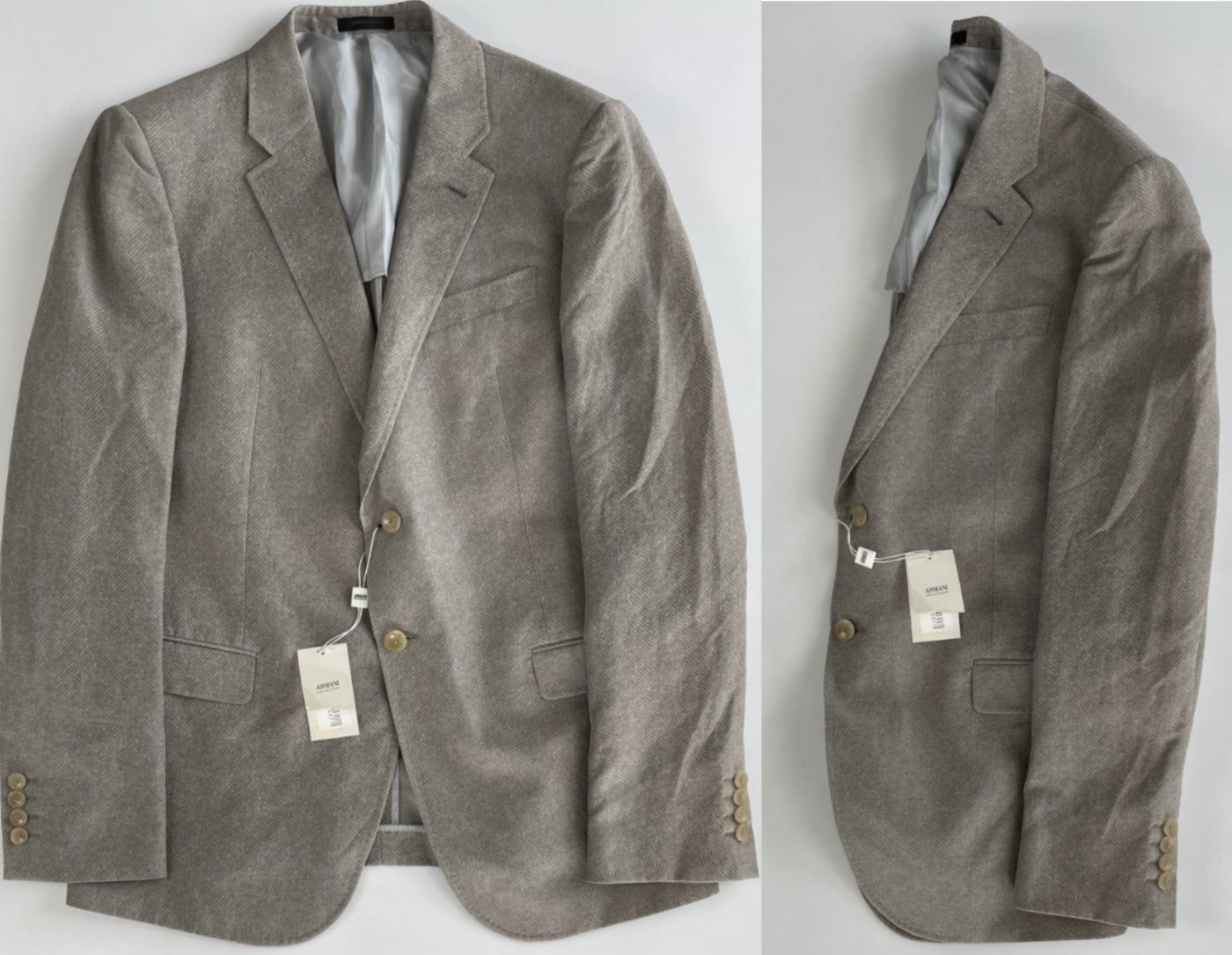 ARMANI COLLEZIONI Sakko Armani Collezioni M LINE Lyocel Lino Anzug Sakko Regular Blazer Jacke von ARMANI COLLEZIONI