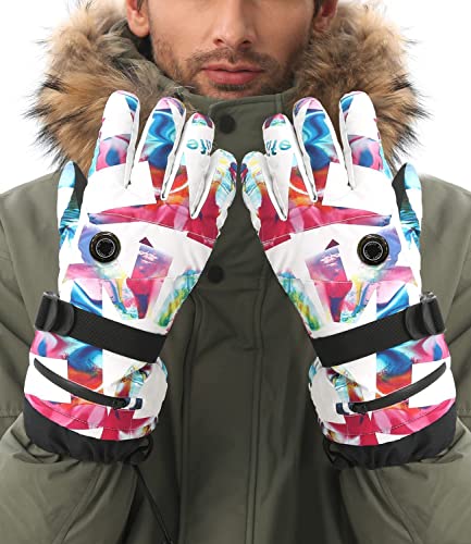 AROMA SEASON Beheizbare Handschuhe mit Akku für Männer und Frauen | Ideal für Skifahren und Snowboarden | Lindert Raynaud Syndrom | hohe Heiz- und Akkuleistung | Modell Colored L/XL von AROMA SEASON