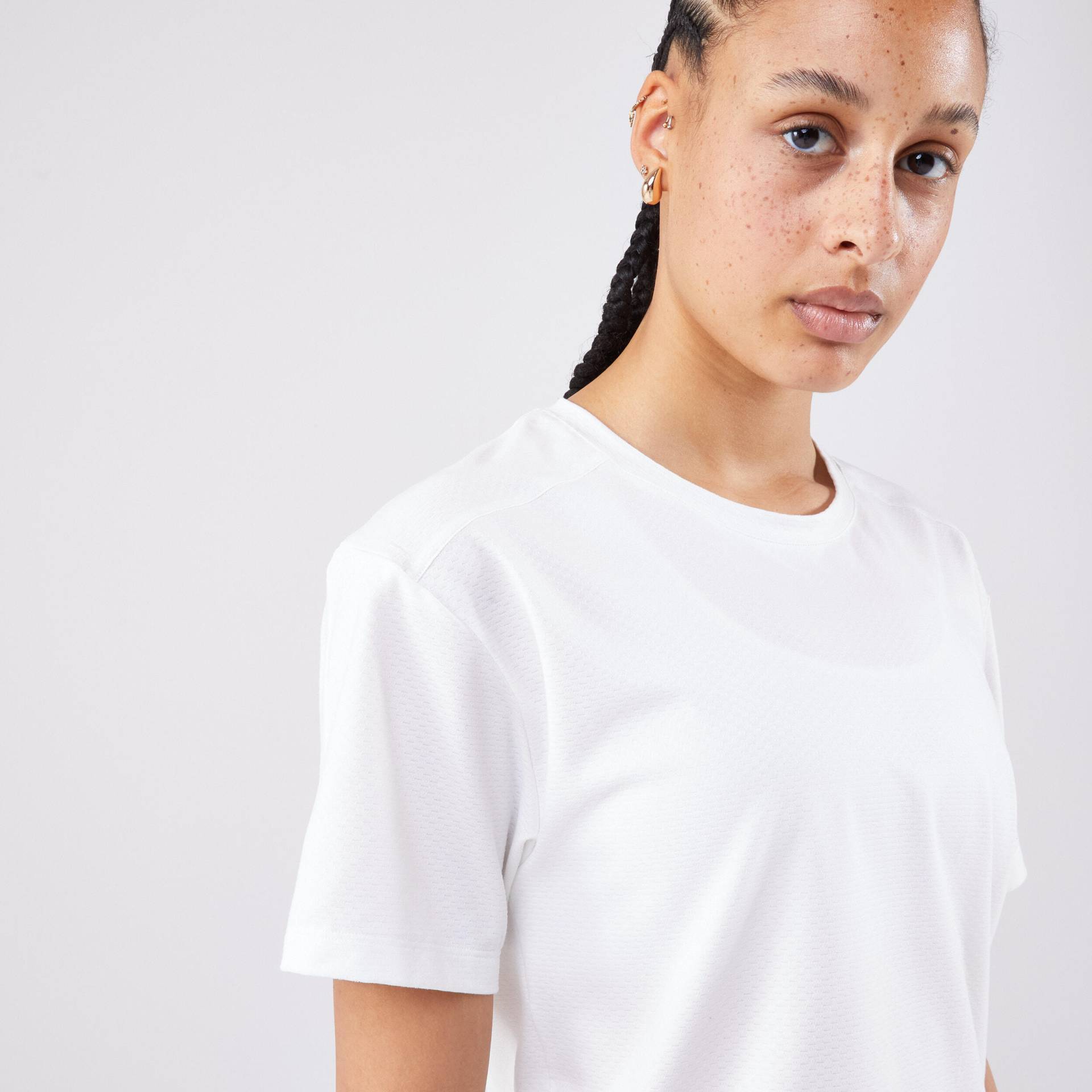 Damen Tennis T-Shirt - Dry Crop Top ungefärbt von ARTENGO