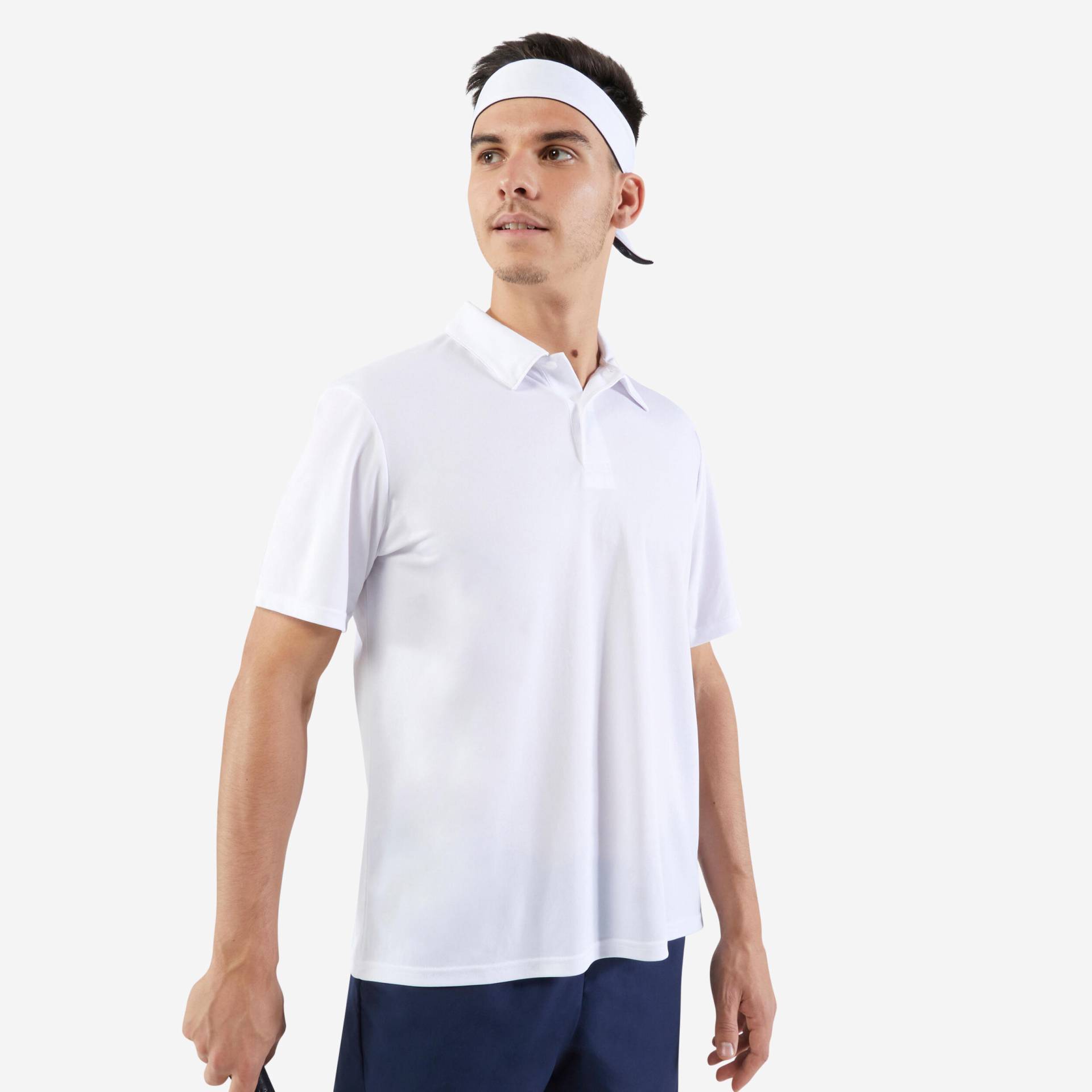 Gebraucht - Herren Poloshirt kurzarm Tennis - Essential weiss - SEHR GUT von ARTENGO