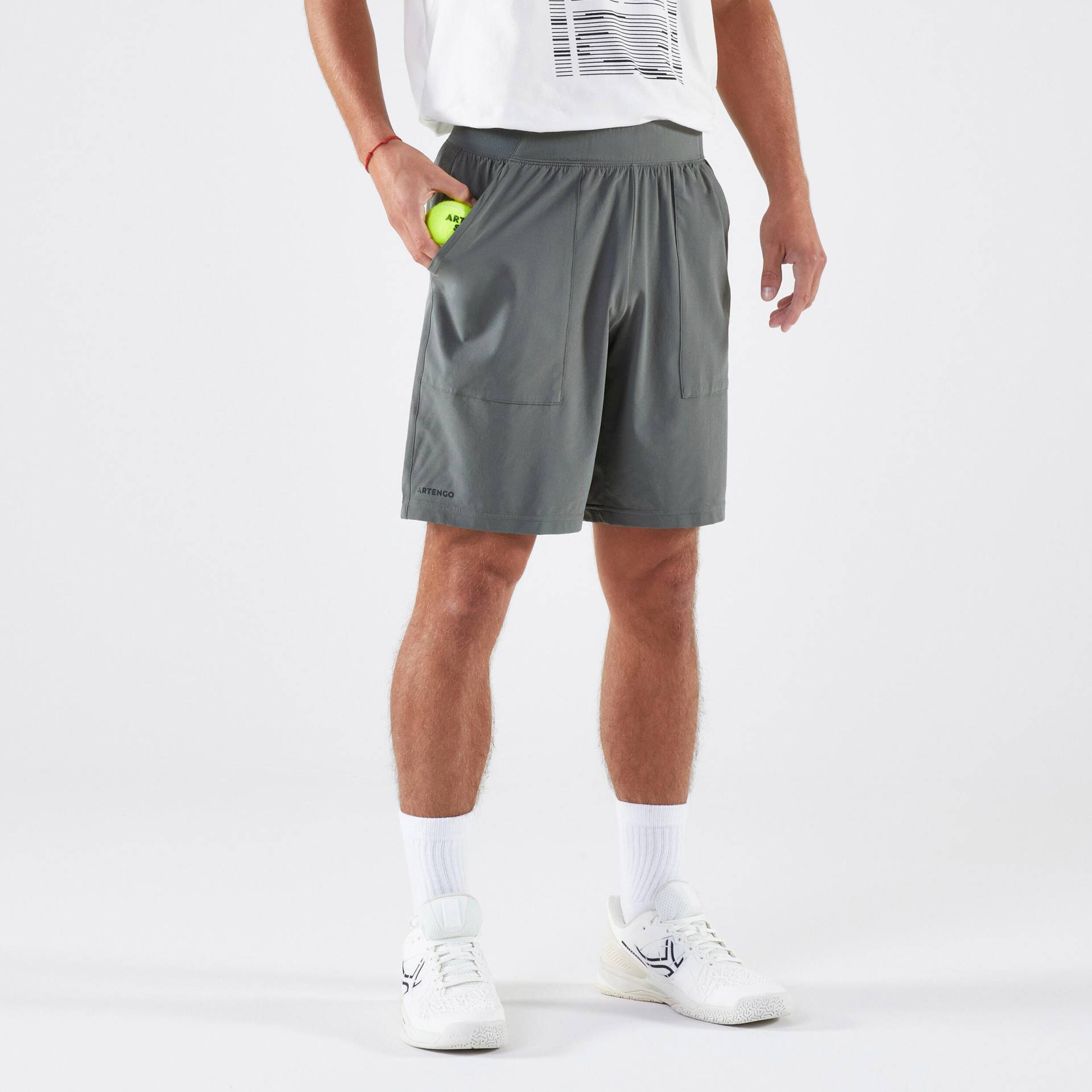 Herren Tennis Shorts atmungsaktiv - Dry khaki von ARTENGO