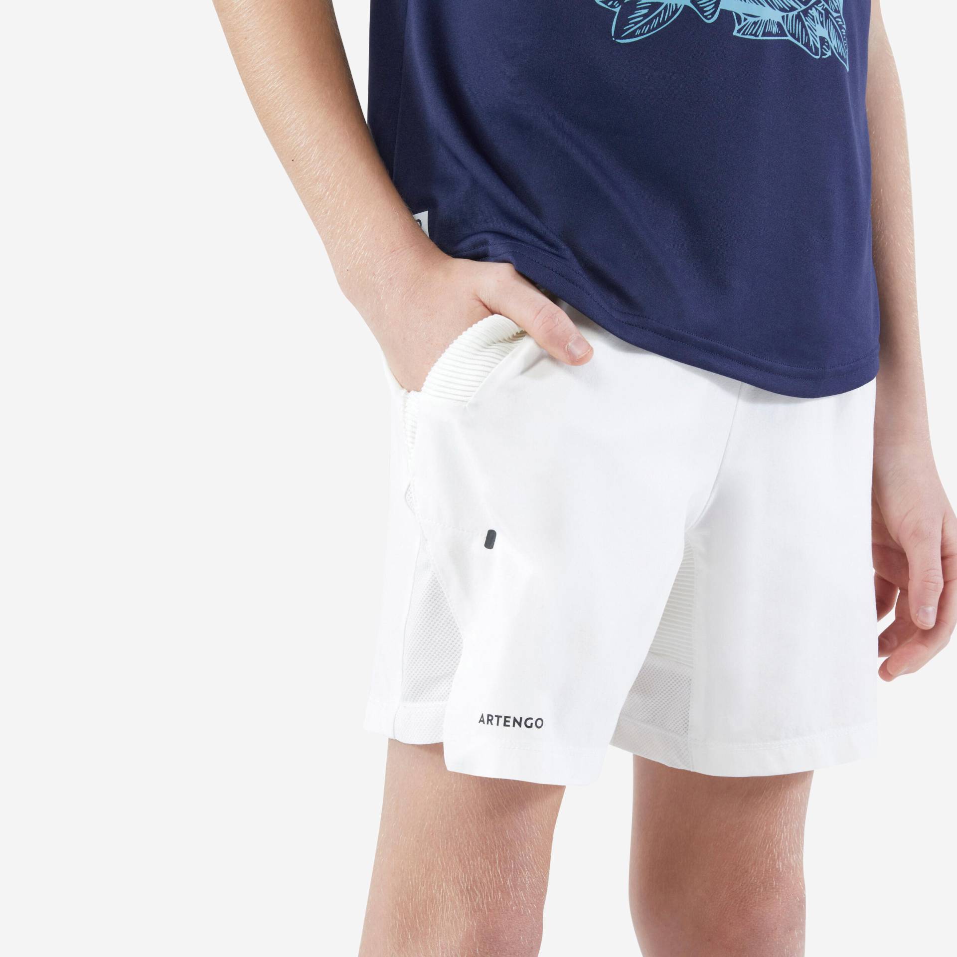 Jungen Tennis Shorts - Dry weiss von ARTENGO