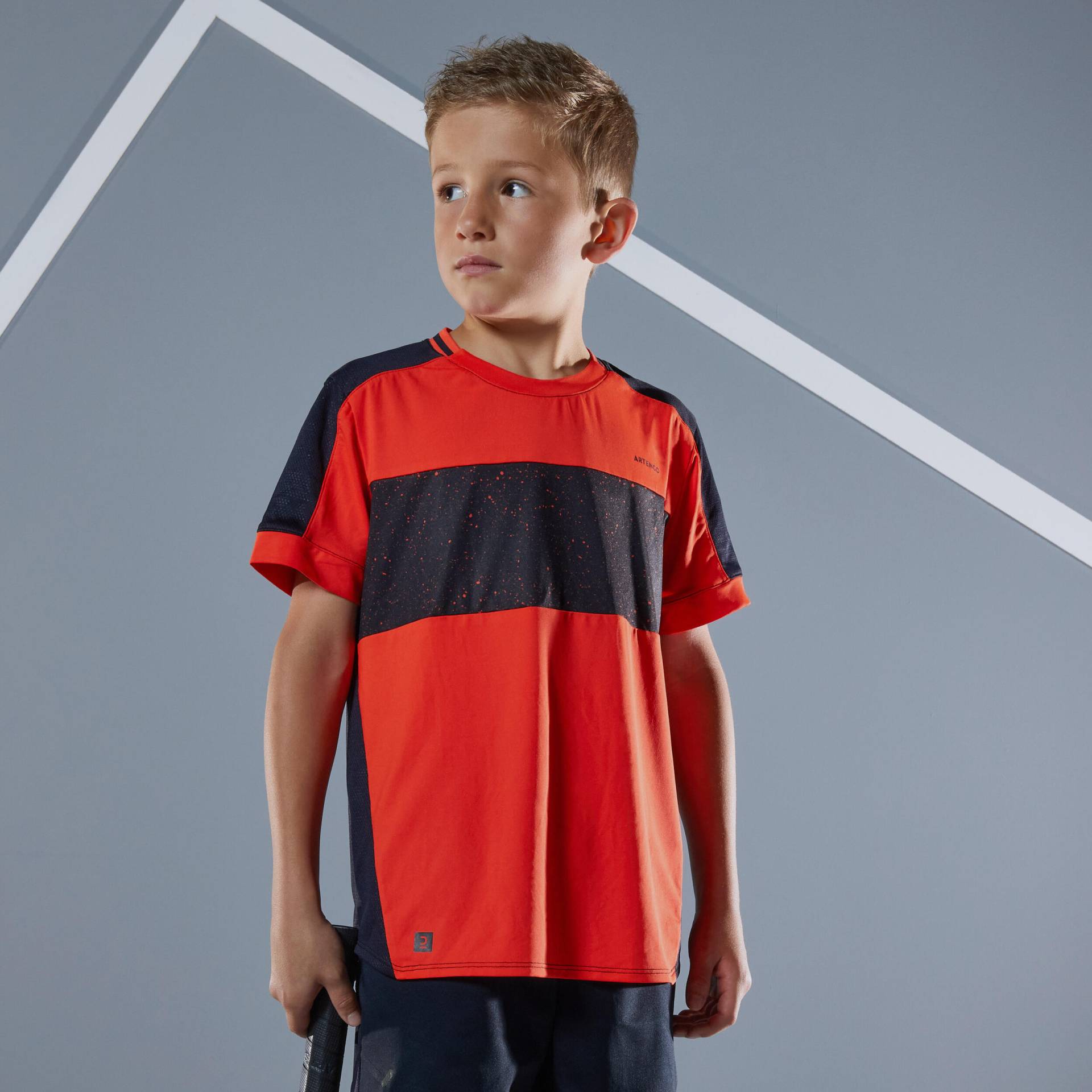 Jungen Tennis T-Shirt - TTS Dry rot von ARTENGO