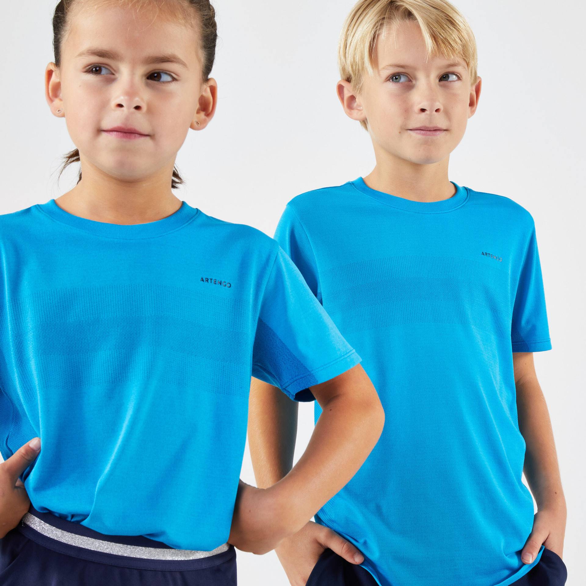 Kinder Tennis T-Shirt - T-Shirt blau von ARTENGO