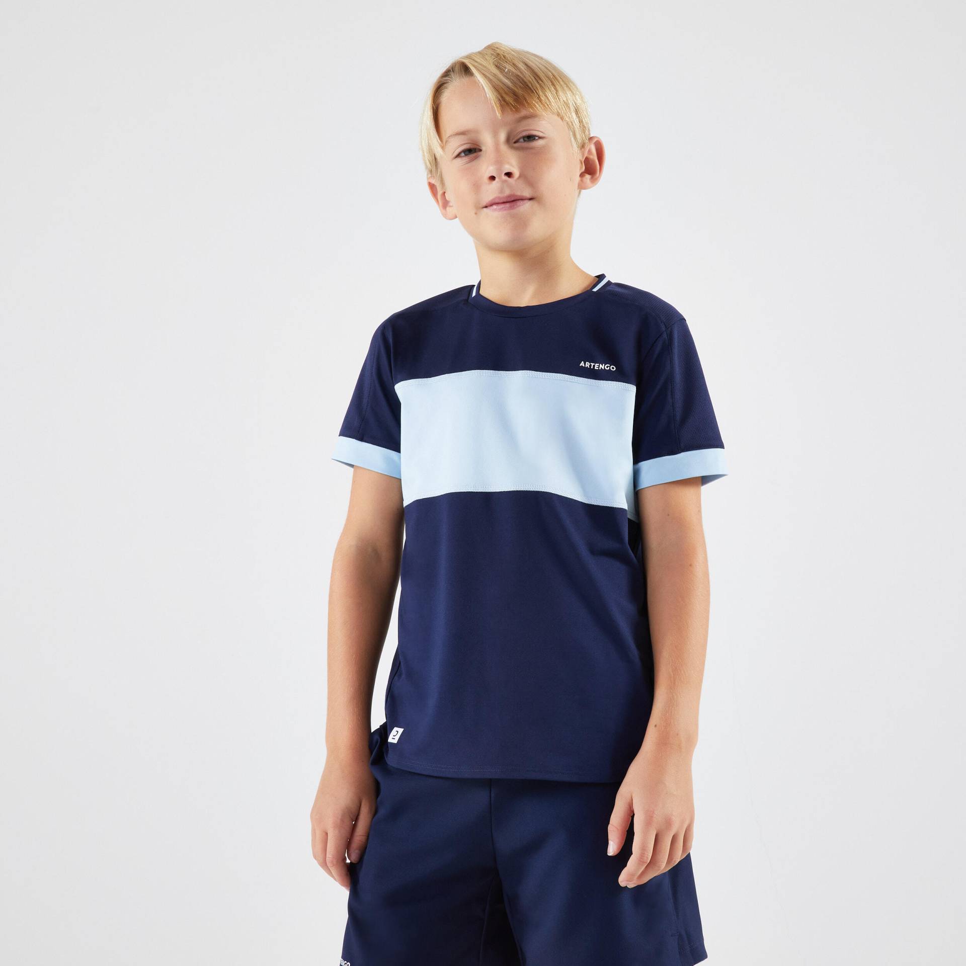 Kinder Tennis T-Shirt - TTS Dry dunkelblau von ARTENGO