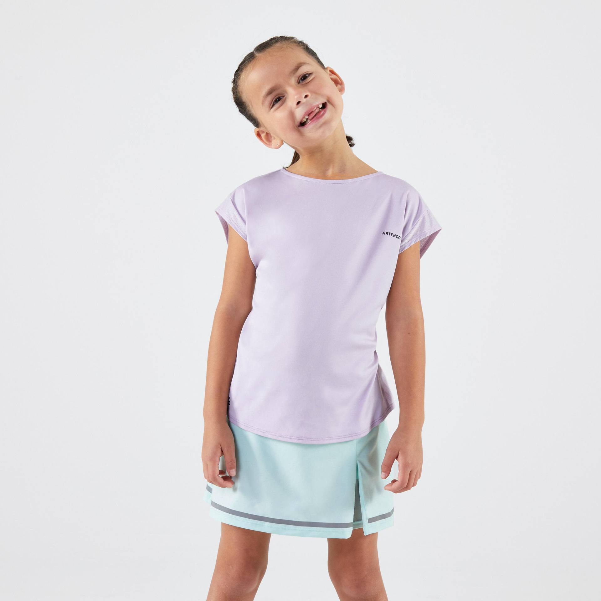 Mädchen Tennis T-Shirt - TTS Soft lila von ARTENGO