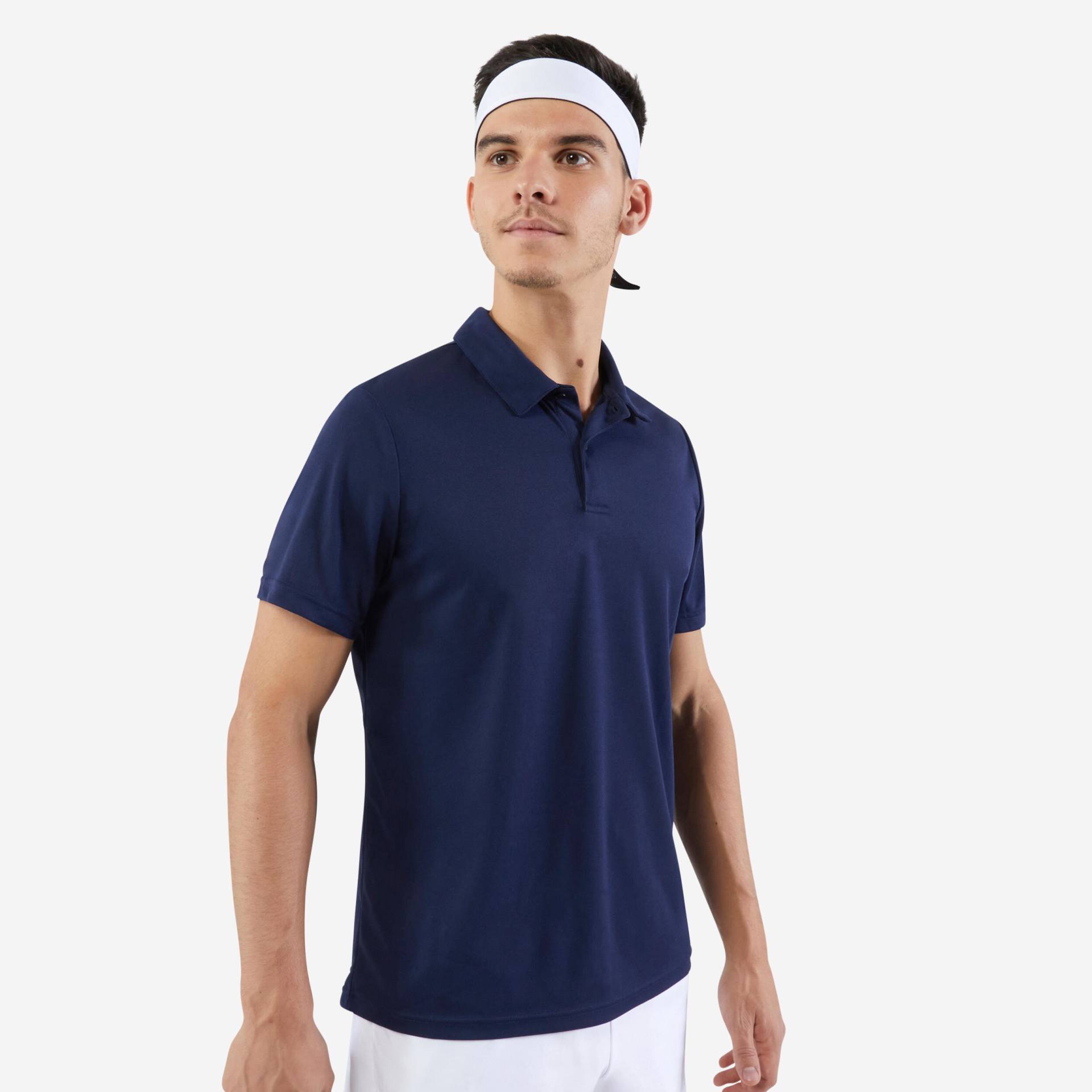 Herren Poloshirt kurzarm Tennis - Essential marineblau von ARTENGO