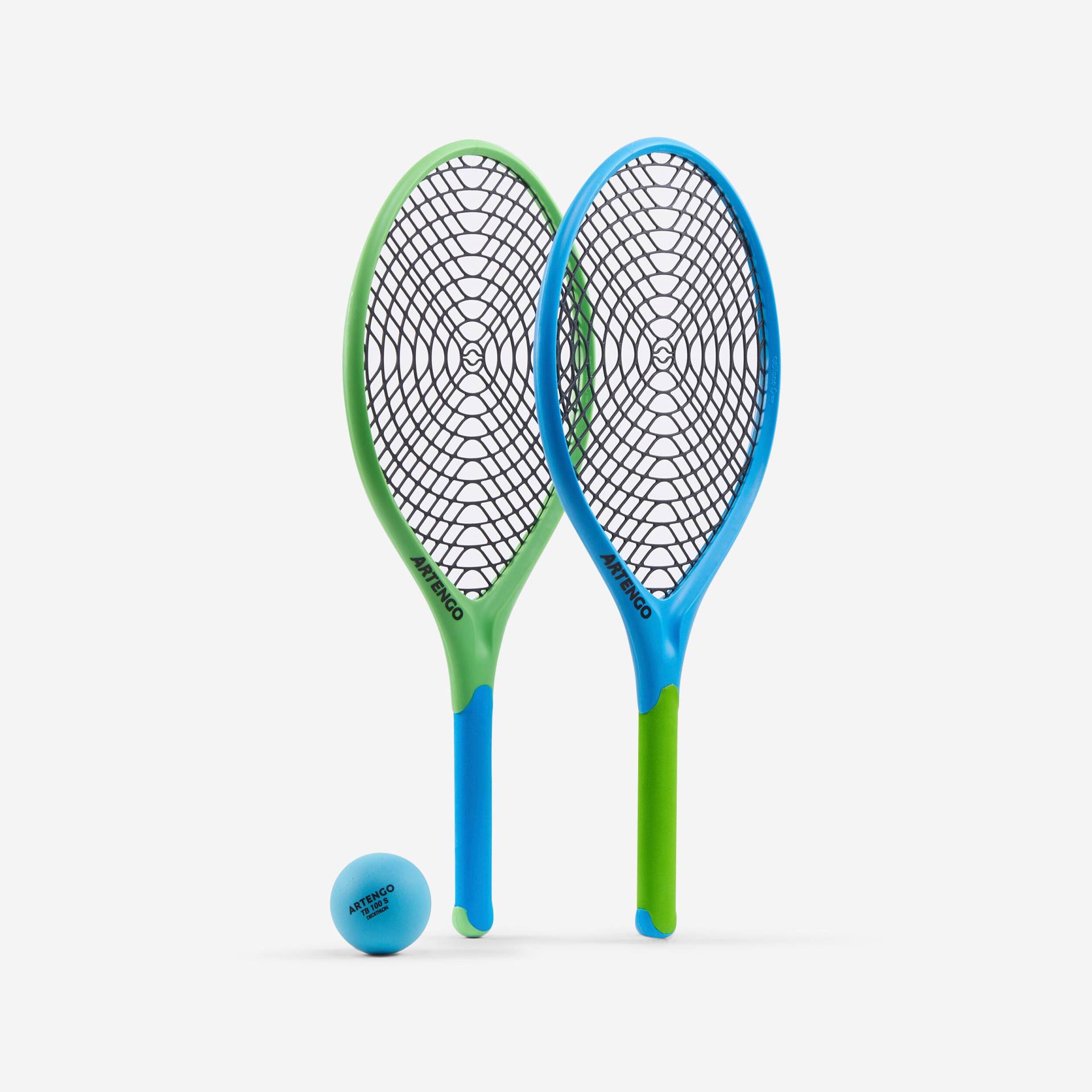 Tennis-Set Funyten 2 Schläger und 1 Ball blau/grün von ARTENGO