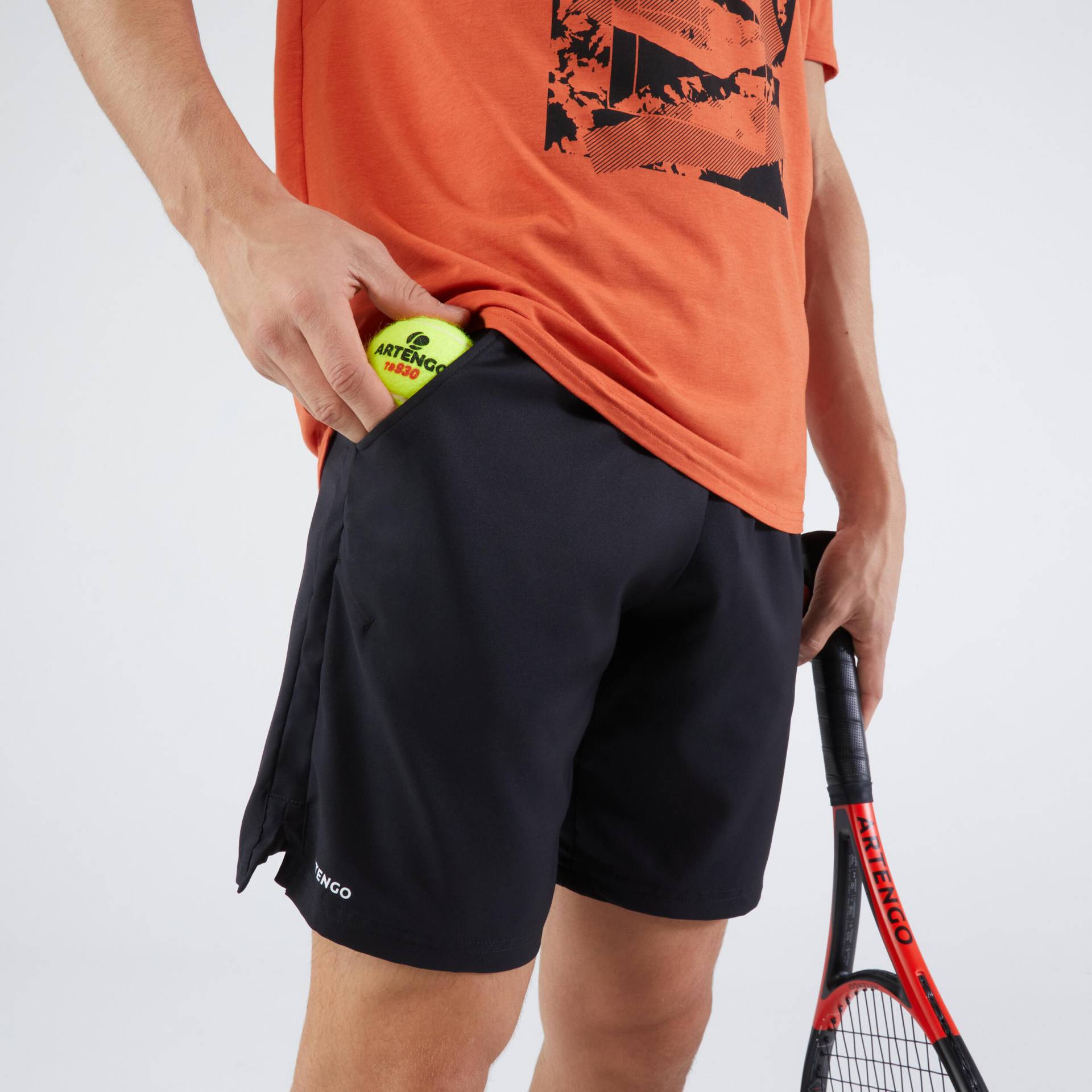 Tennis-Shorts Dry Herren 500 schwarz von ARTENGO