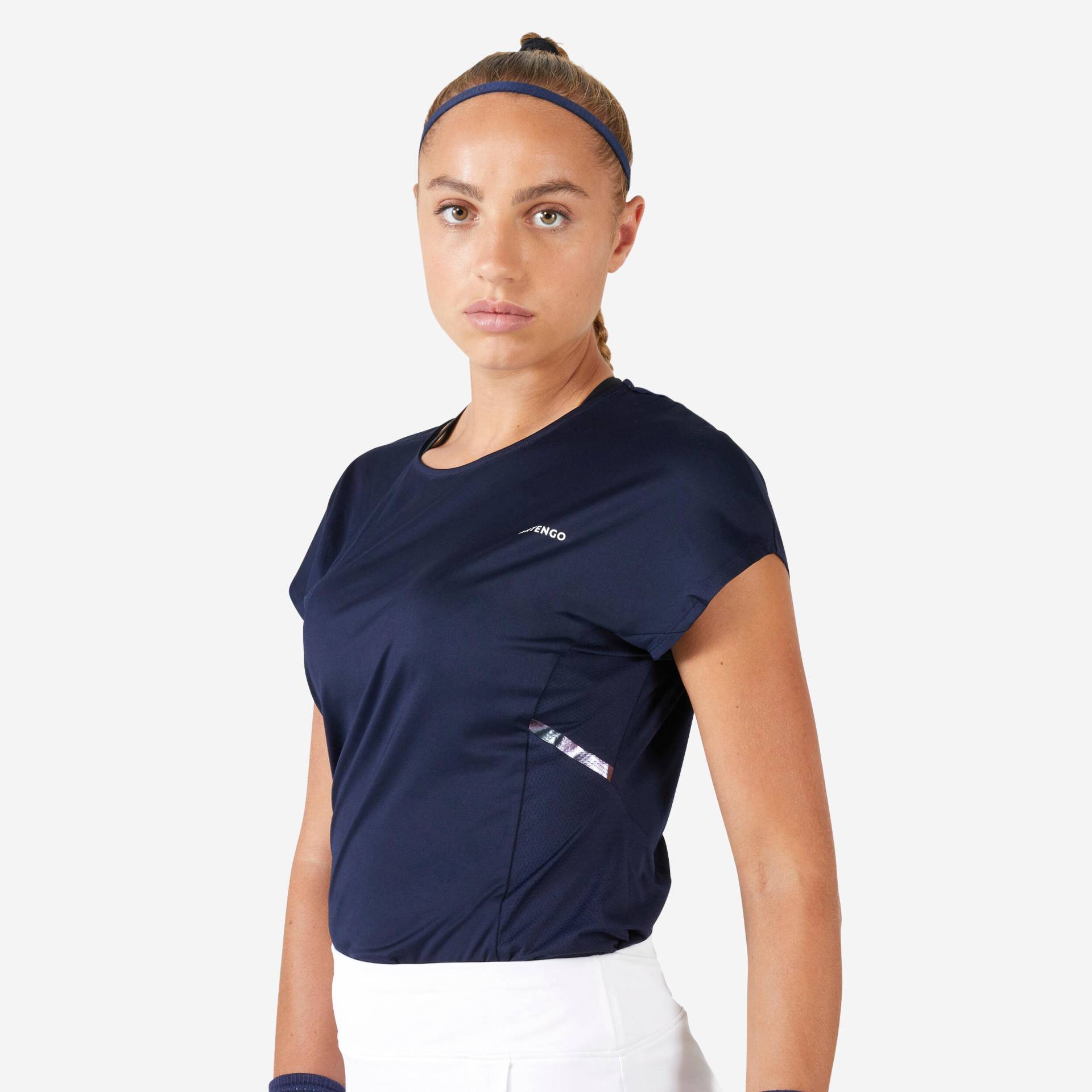 Tennis T-Shirt Damen - Dry 500 blau/schwarz von ARTENGO