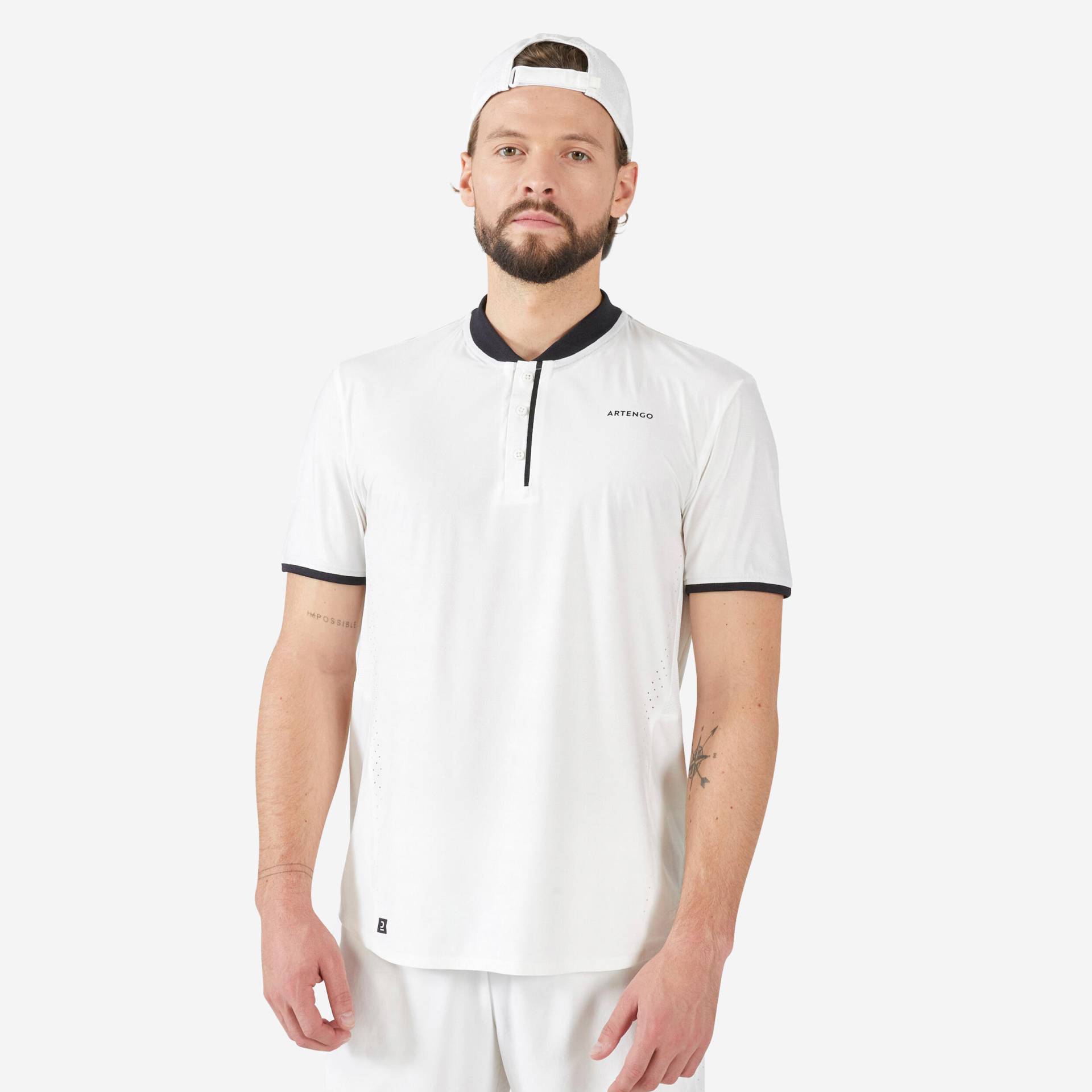 Herren Tennis T-Shirt - Dry+ cremefarben von ARTENGO