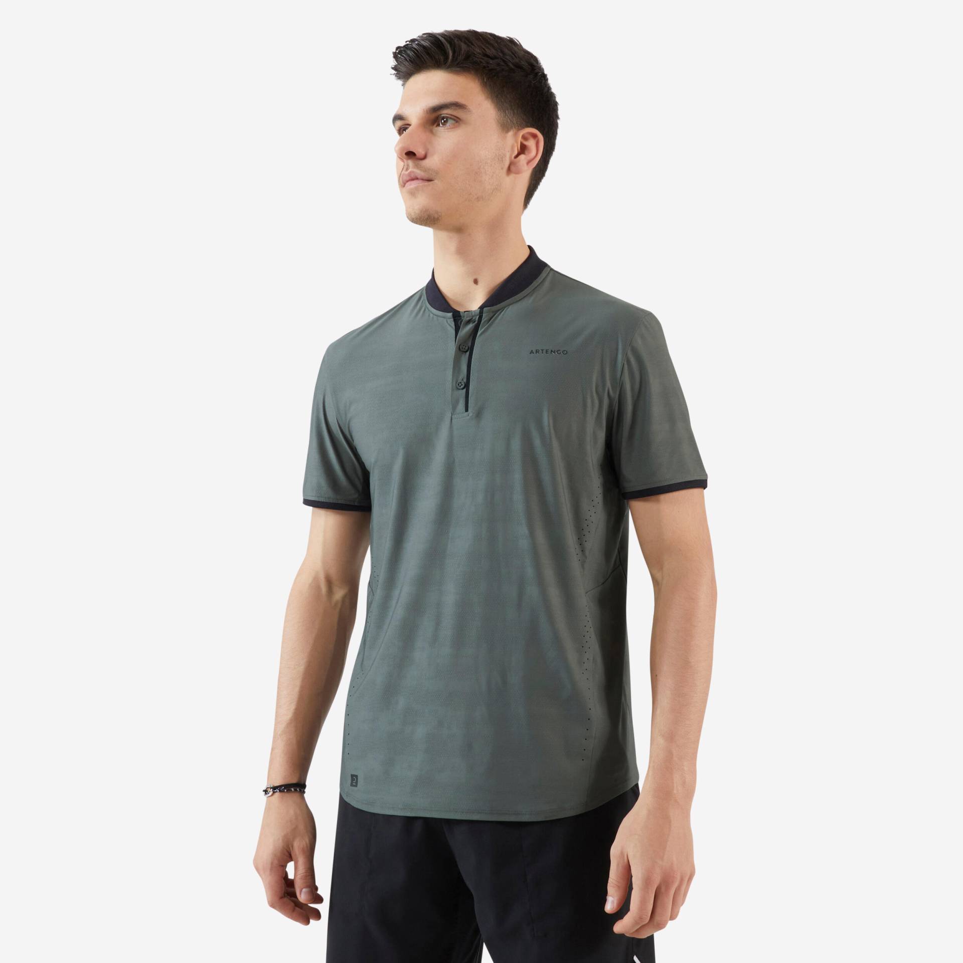 Herren Tennis T-Shirt - Dry+ khaki von ARTENGO