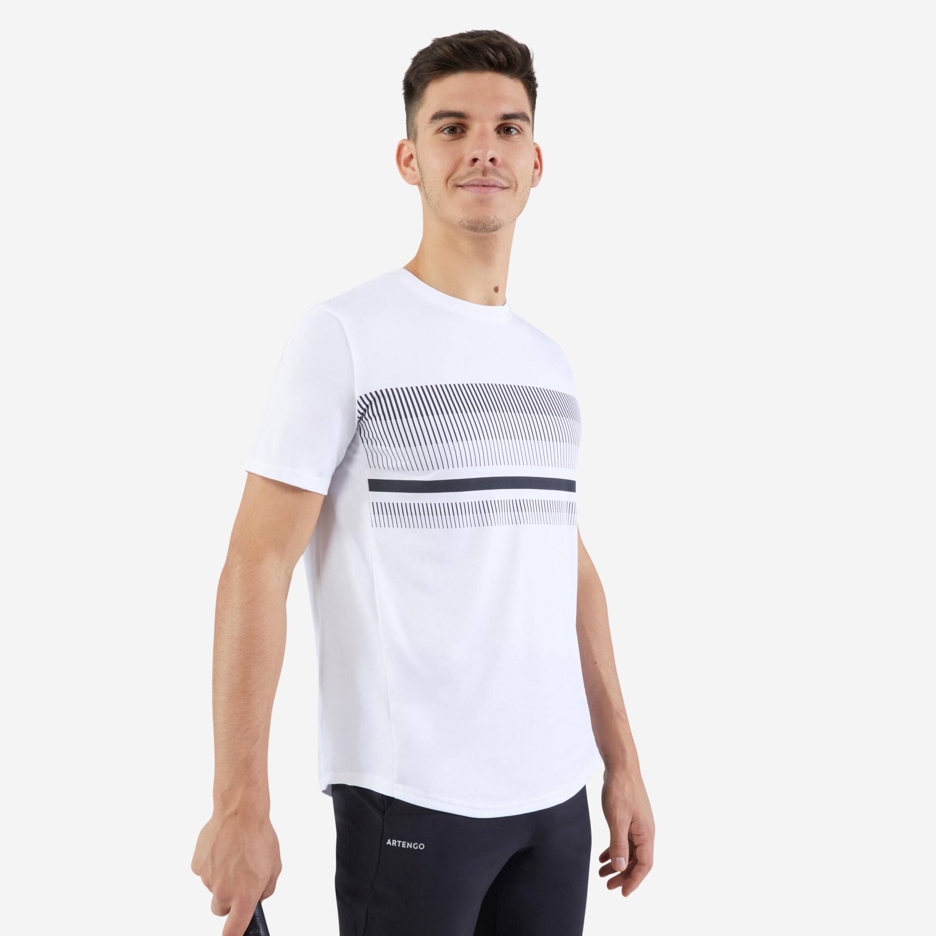 Herren Tennis T-Shirt kurzarm - Essential weiss von ARTENGO