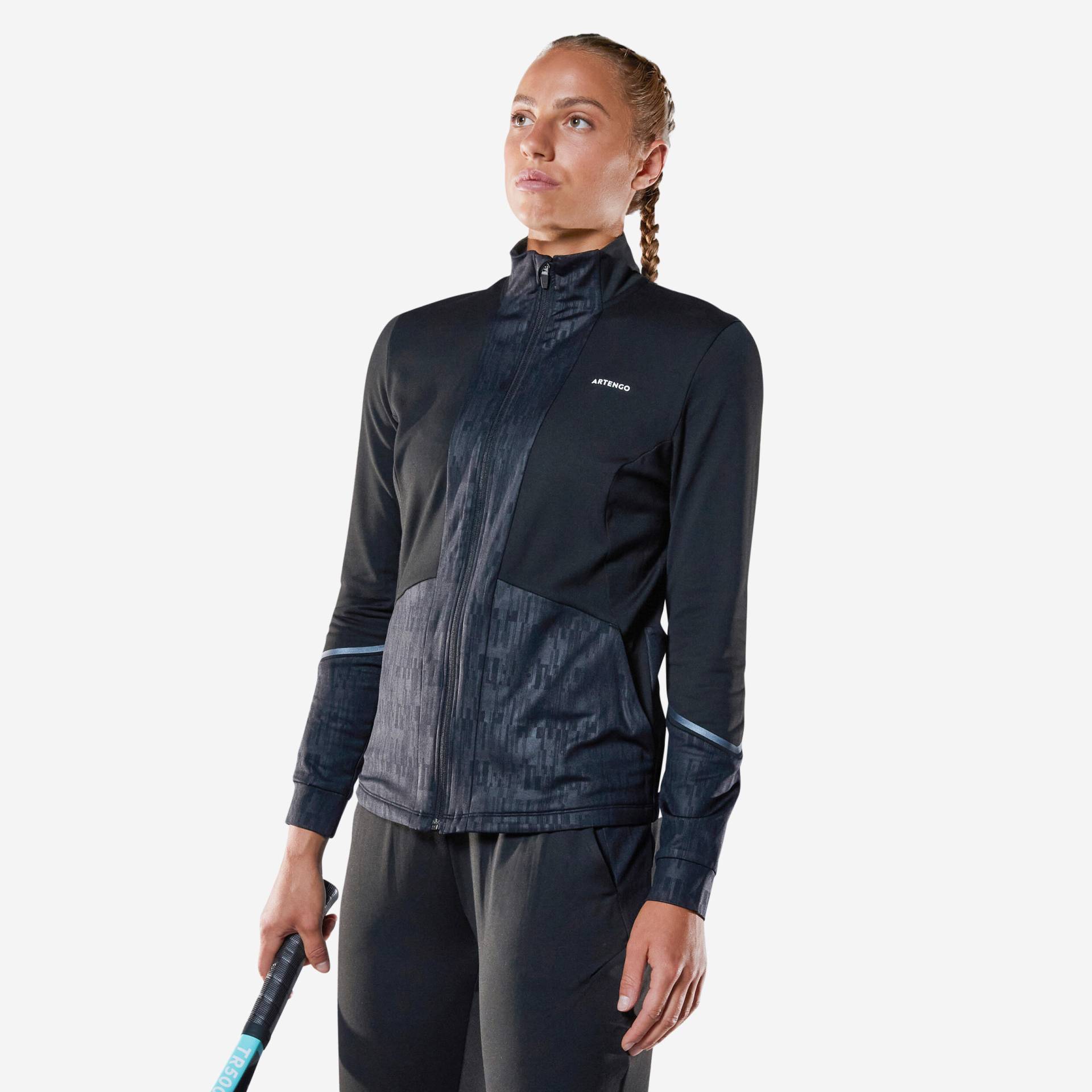 Damen Tennisjacke - Dry TH500 schwarz von ARTENGO