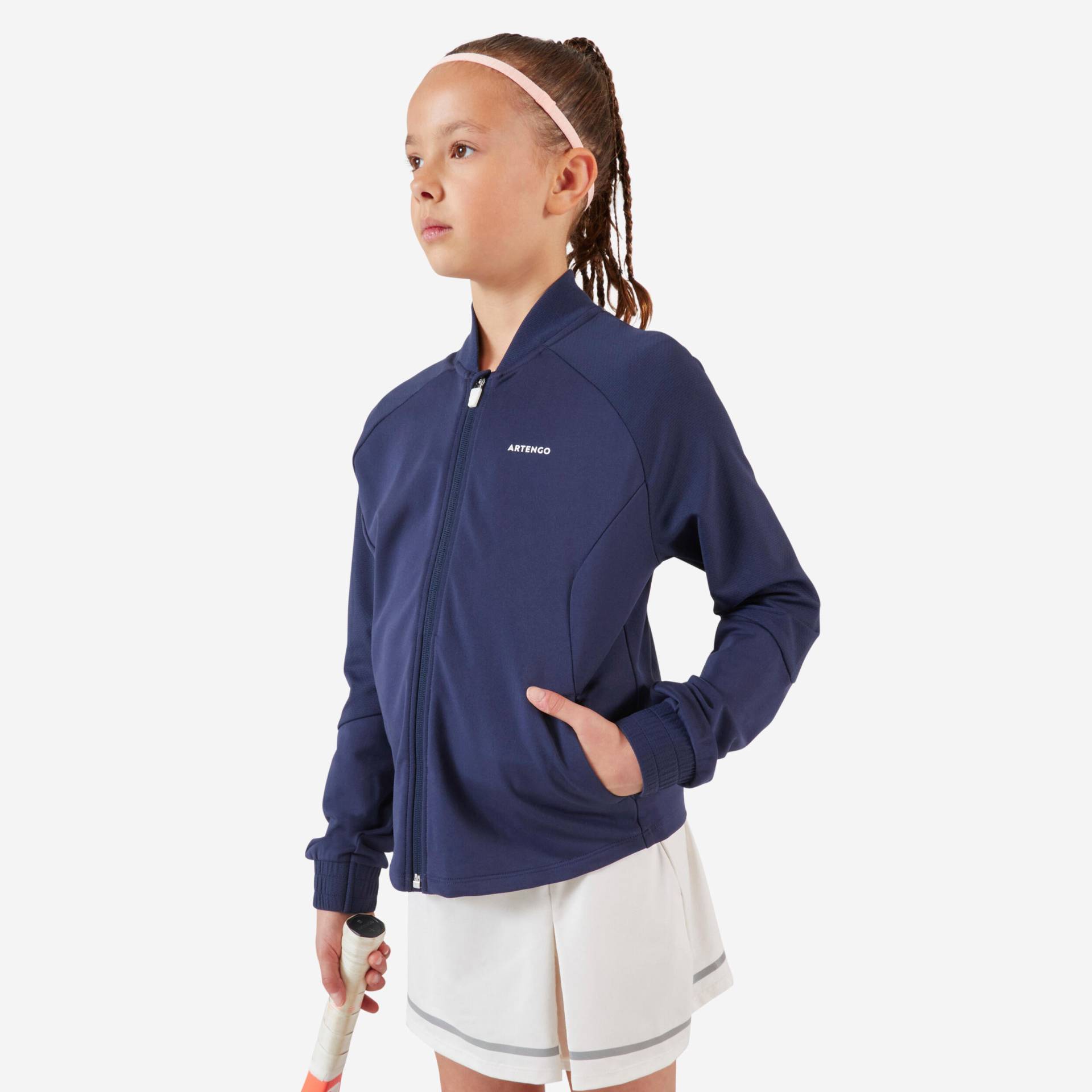 Tennisjacke Mädchen TJK500 marineblau von ARTENGO