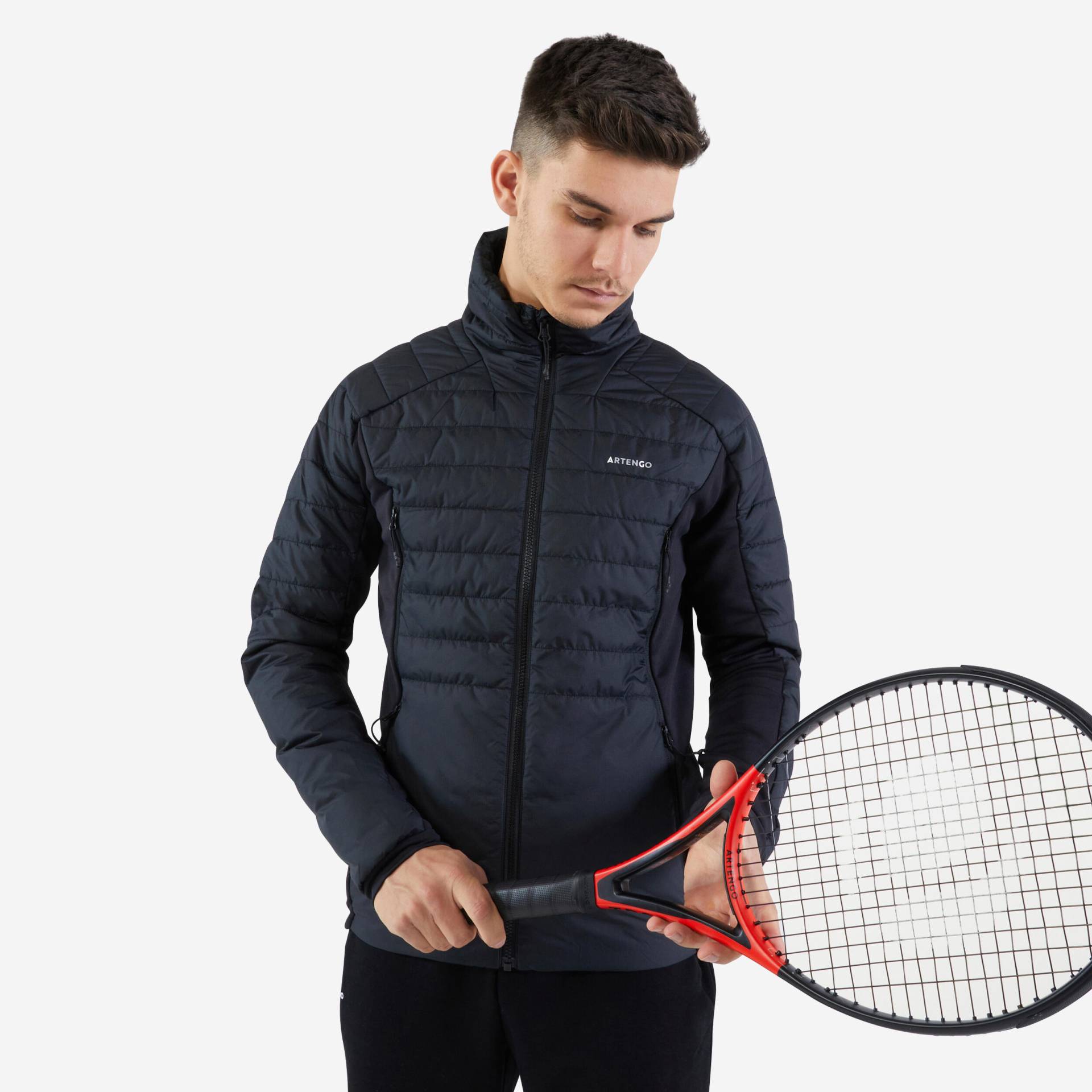 Herren Tennisjacke - Thermic schwarz von ARTENGO