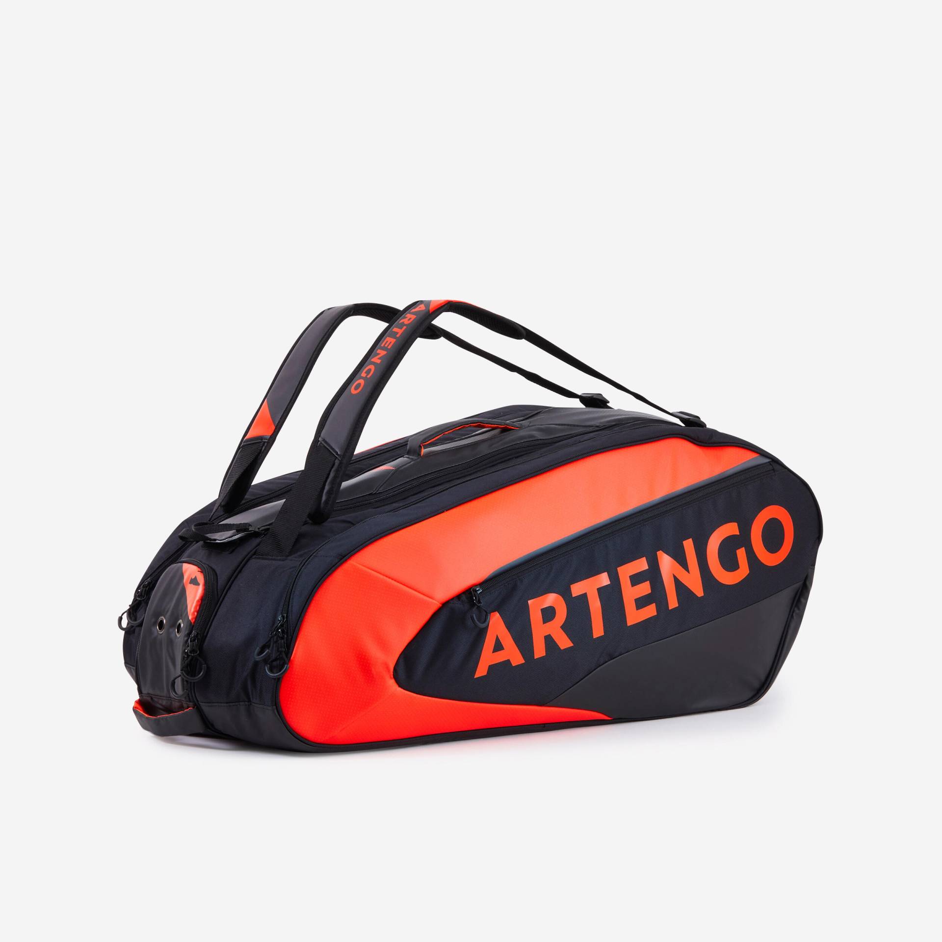 Tennistasche isolierend - XL Pro 12er Power schwarz/orange von ARTENGO