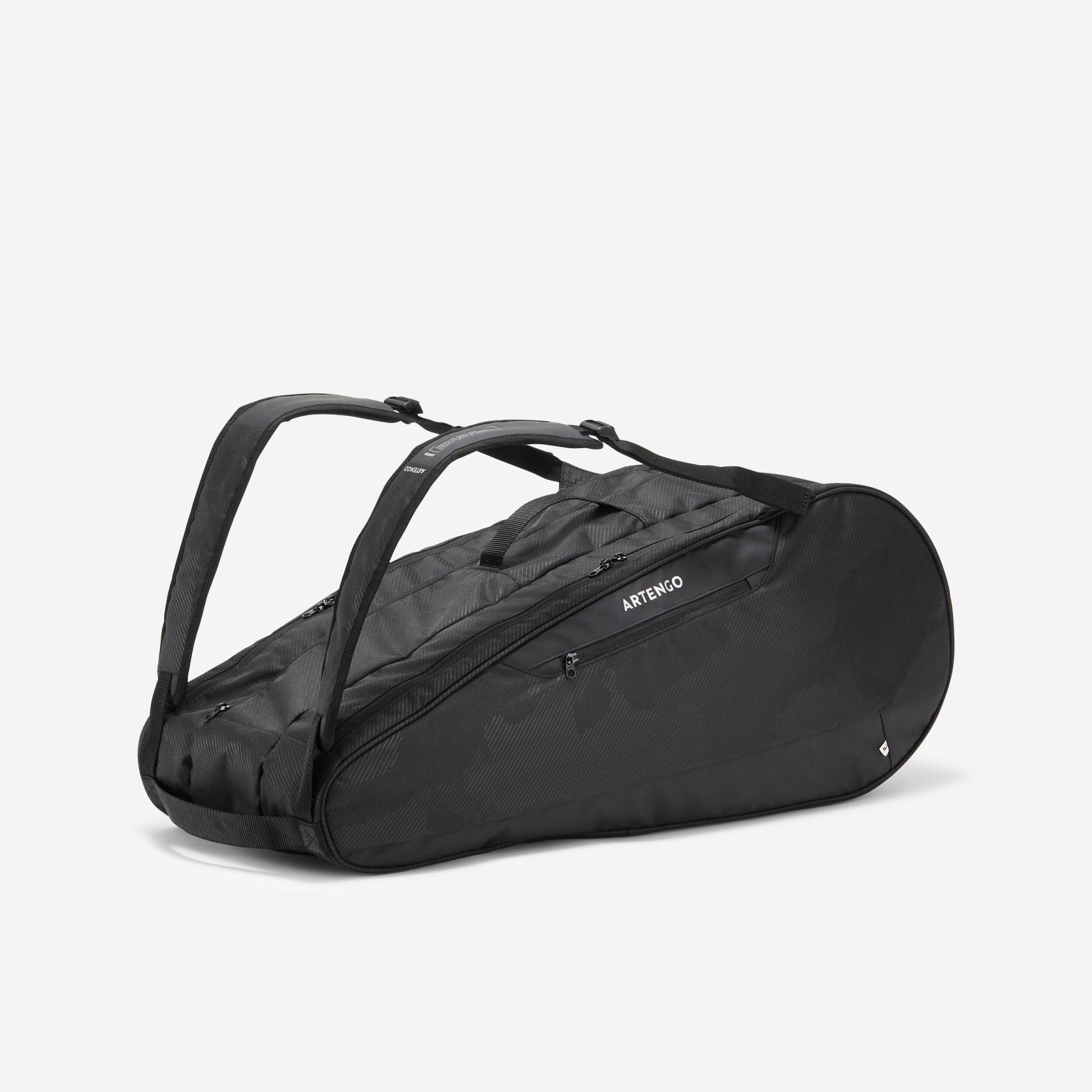 Tennistasche - XL TEAM 12 Schläger schwarz/grau von ARTENGO