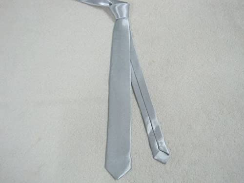 ARTQ Herren Krawatteheißer 5 cm Schmale Silberne Krawatte Für Formelle Kleidung Hochzeitsfeier Party Polyester Seide Material Stilvolle Und Elegante Geschenke Für Männer von ARTQ