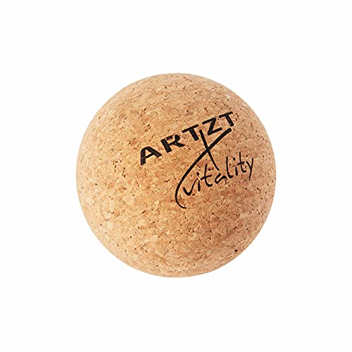 ARTZT vitality Kork Ball | Faszienball aus echtem Kork | Nachhaltiger Massageball Made in Portugal | Kork Faszienball für Faszientraining zu Hause Beige, 7,5 cm von ARTZT vitality