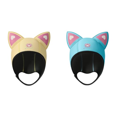ARVALOLET Wassersport Tauchhaube 3 mm mit Katzenohren, Neopren Kopfschutz for Erwachsene und Kinder Women's Diving Hood von ARVALOLET