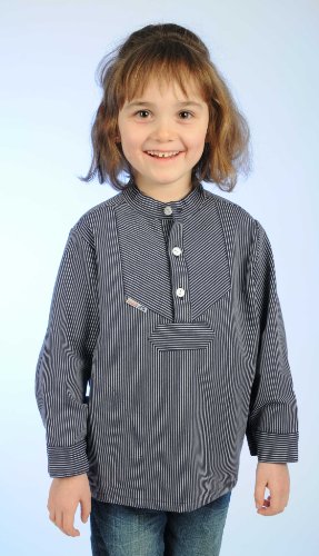 modAS Fischerhemd für Kinder schmal gestreift Basic Größe 104 von modAS